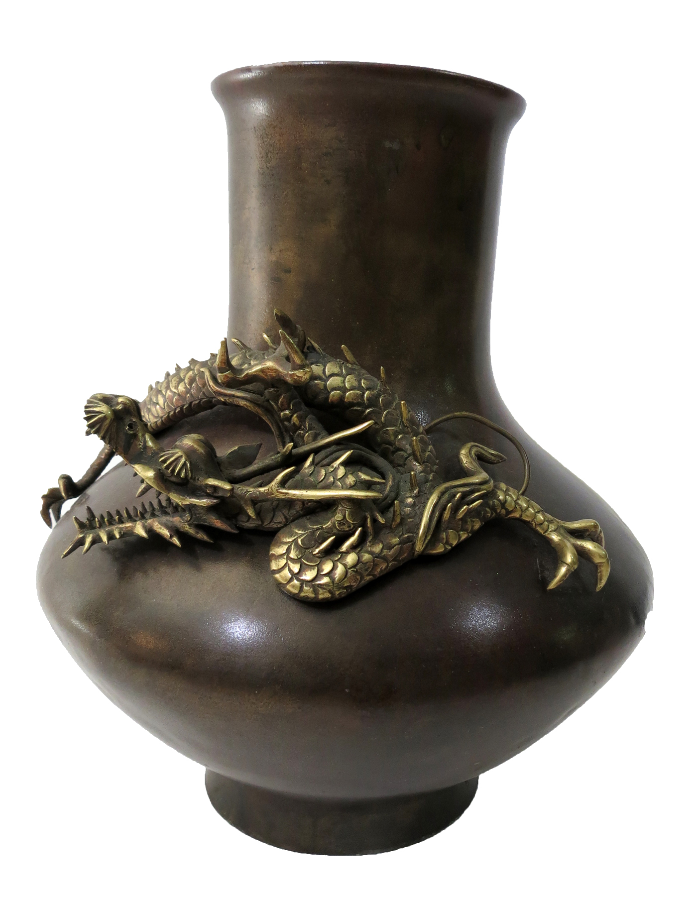 19th Century Japanese Meiji Dragon Vase Modernism